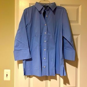 Sky blue button down women’s dress shirt